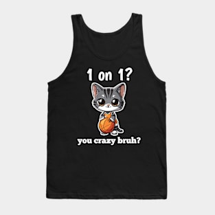 Funny Basketball Cat Tank Top